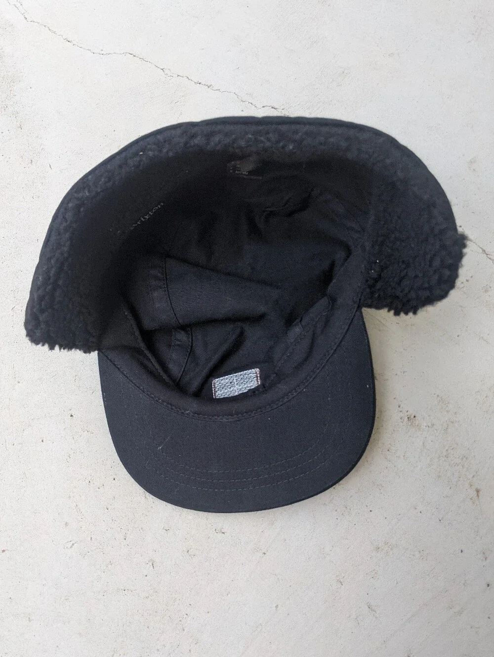 Brixton Black Fleece Winter Earflap Cap - Picture 6 of 6